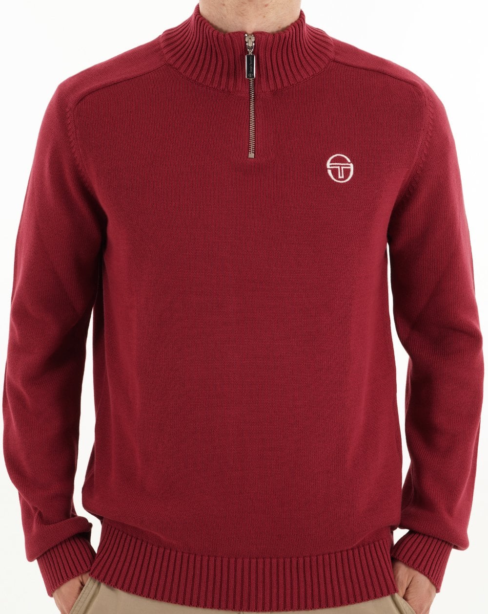 Sergio Tacchini 1/4 Zip knit Burgundy