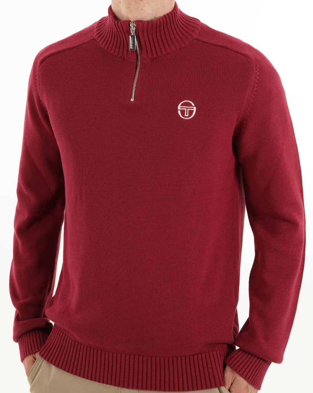 Sergio Tacchini 1/4 Zip knit Burgundy