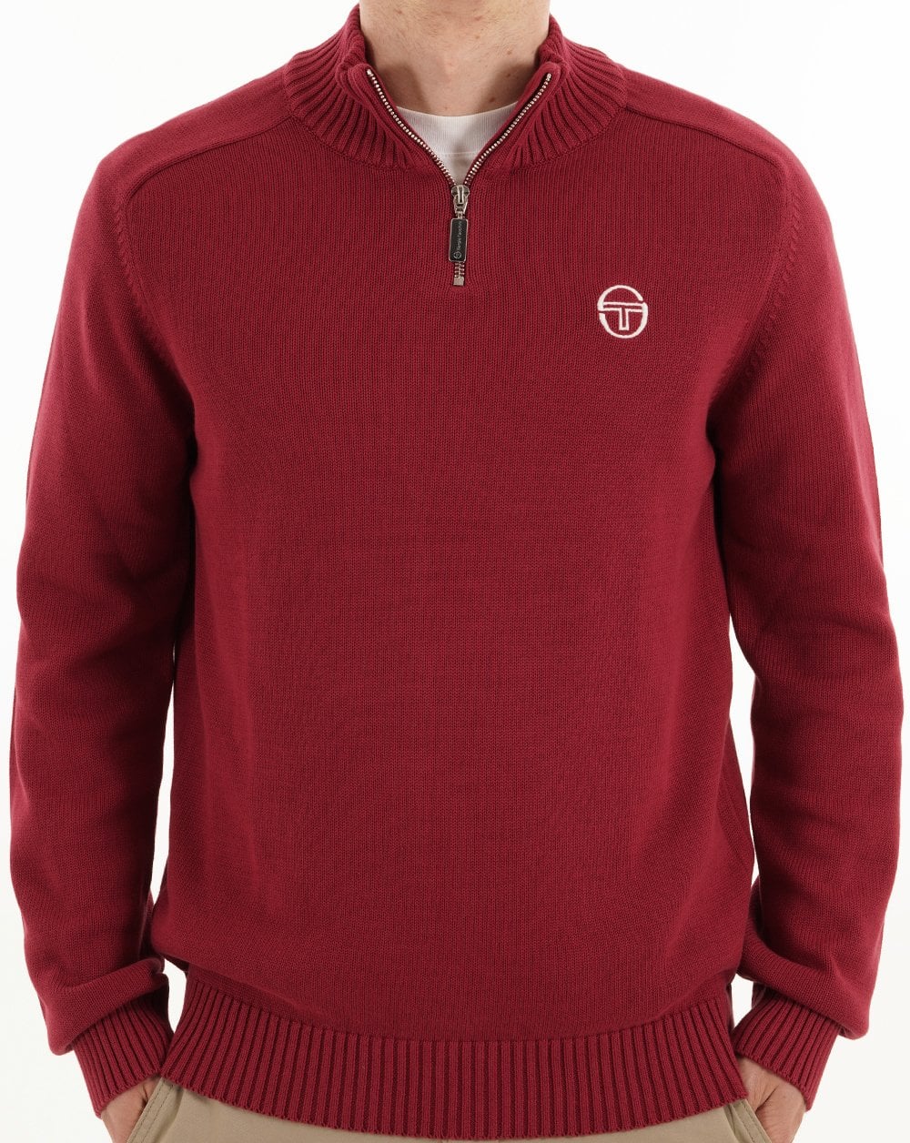 Sergio Tacchini 1/4 Zip knit Burgundy