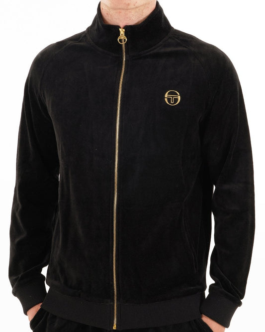 Sergio Tacchini Classic Velour Track Top Black