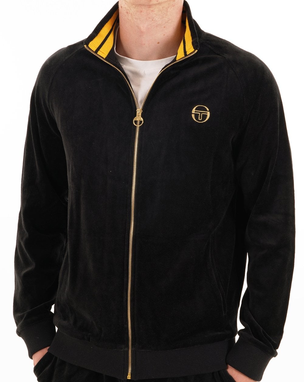 Sergio Tacchini Classic Velour Track Top Black