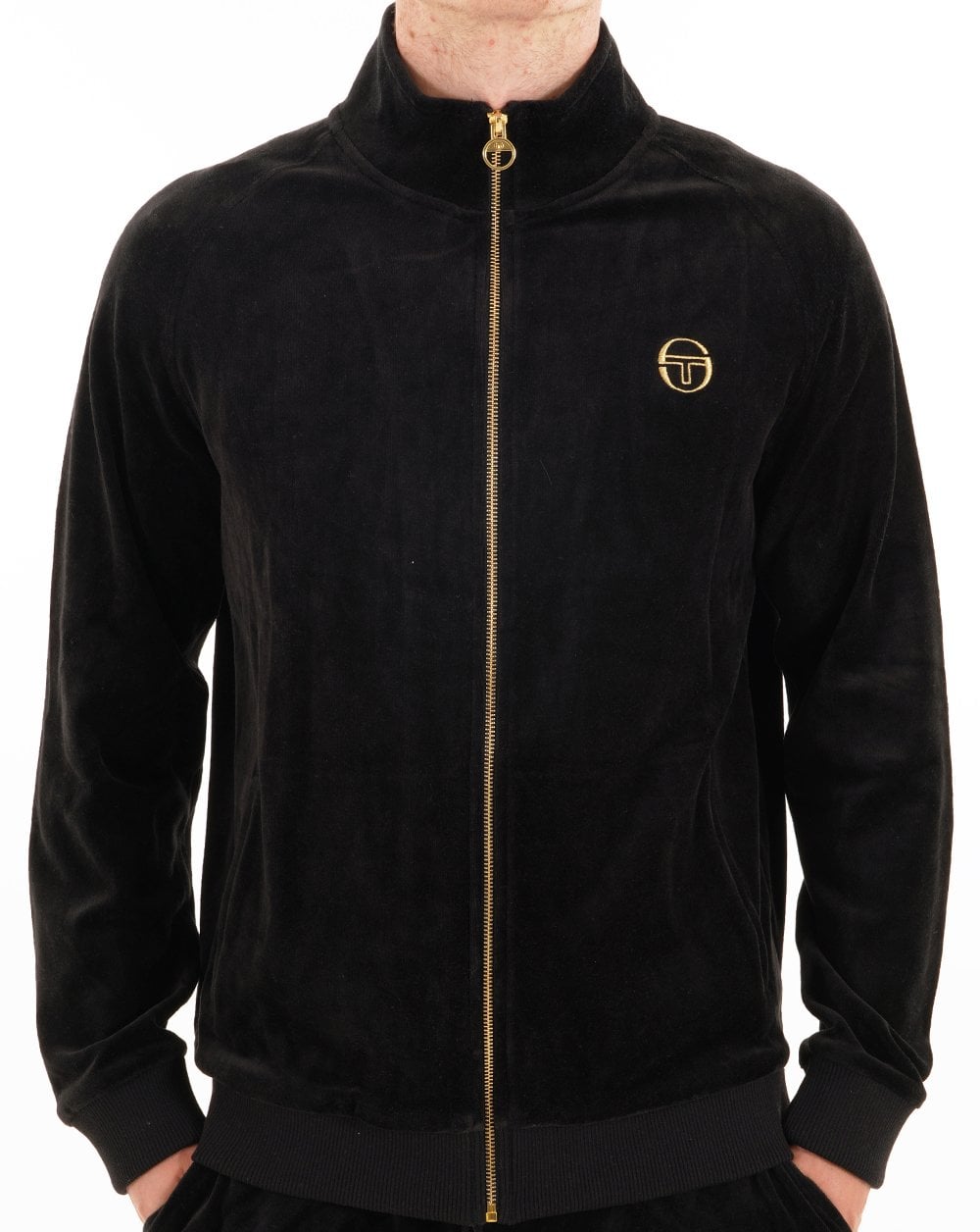 Sergio Tacchini Classic Velour Track Top Black