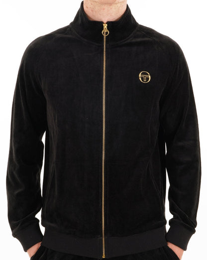 Sergio Tacchini Classic Velour Track Top Black