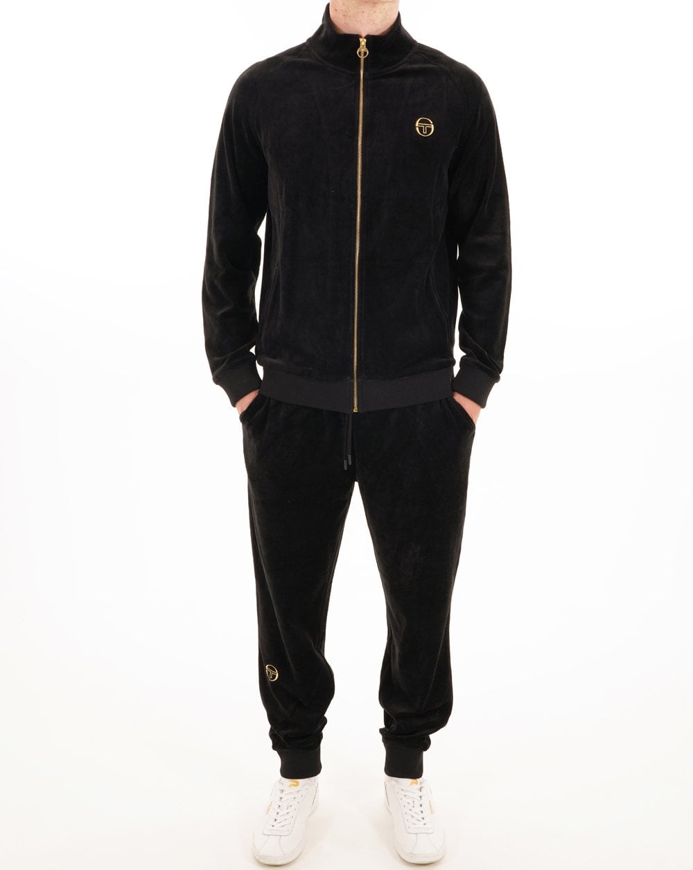 Sergio Tacchini Classic Velour Track Top Black