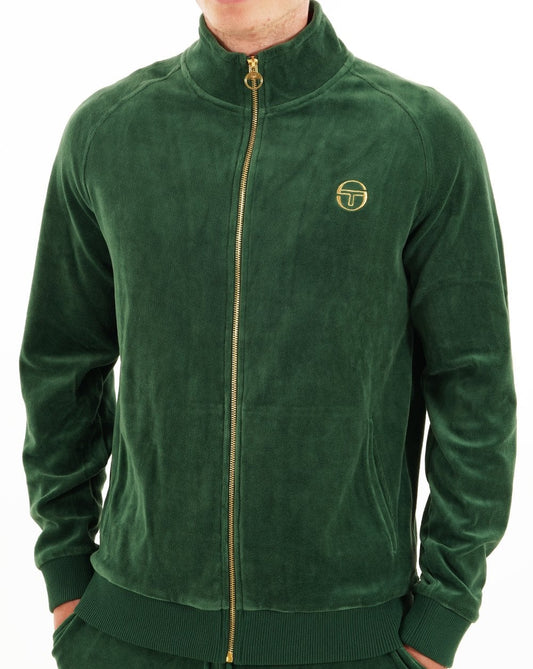 Sergio Tacchini Classic Velour Track Top Green