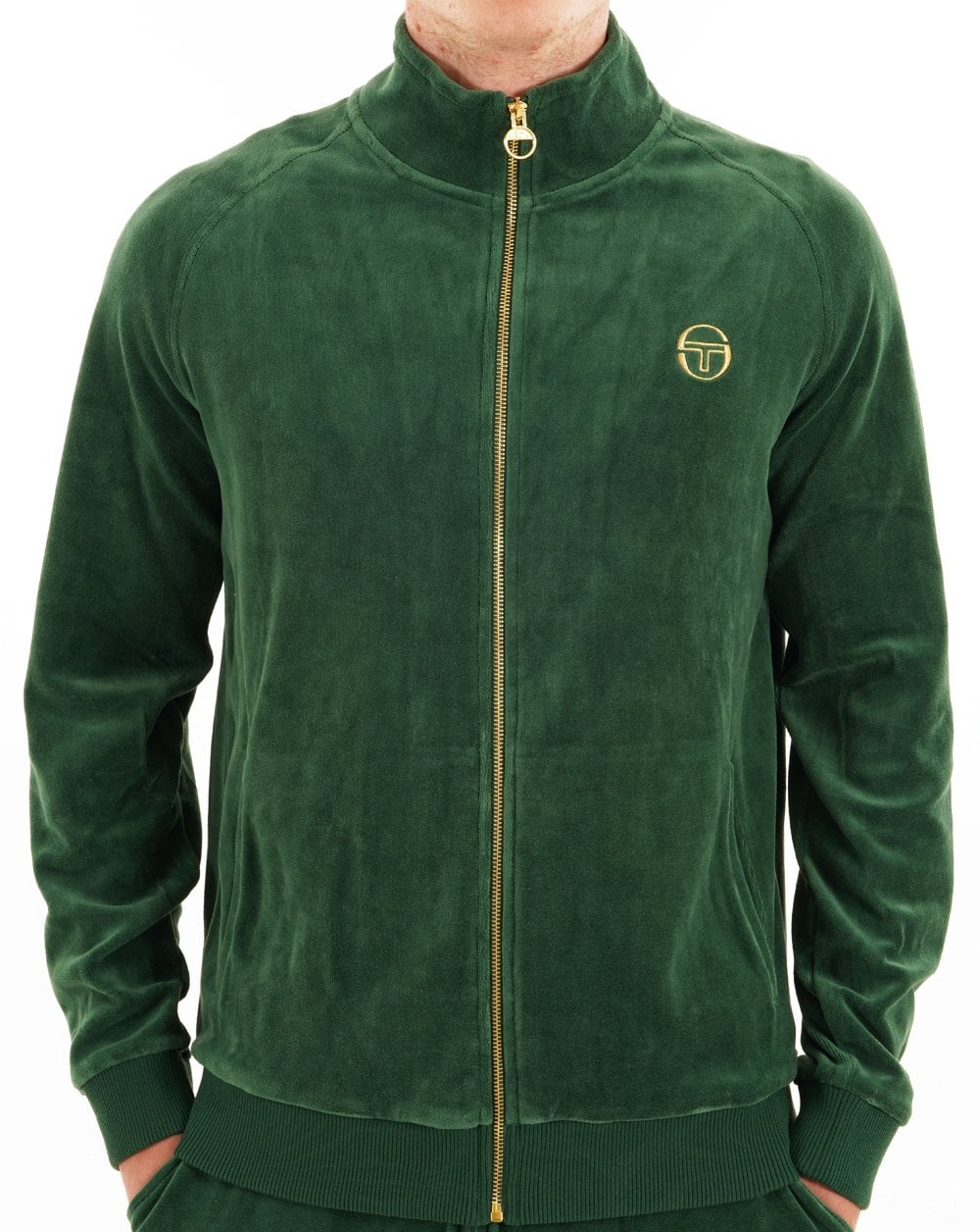 Sergio Tacchini Classic Velour Track Top Green