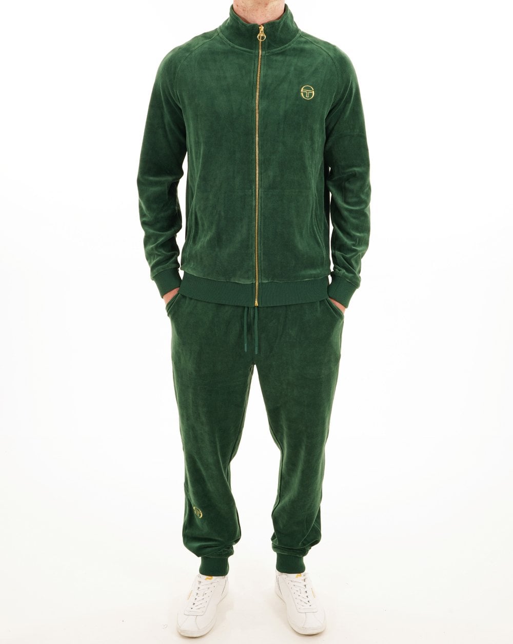Sergio Tacchini Classic Velour Track Top Green