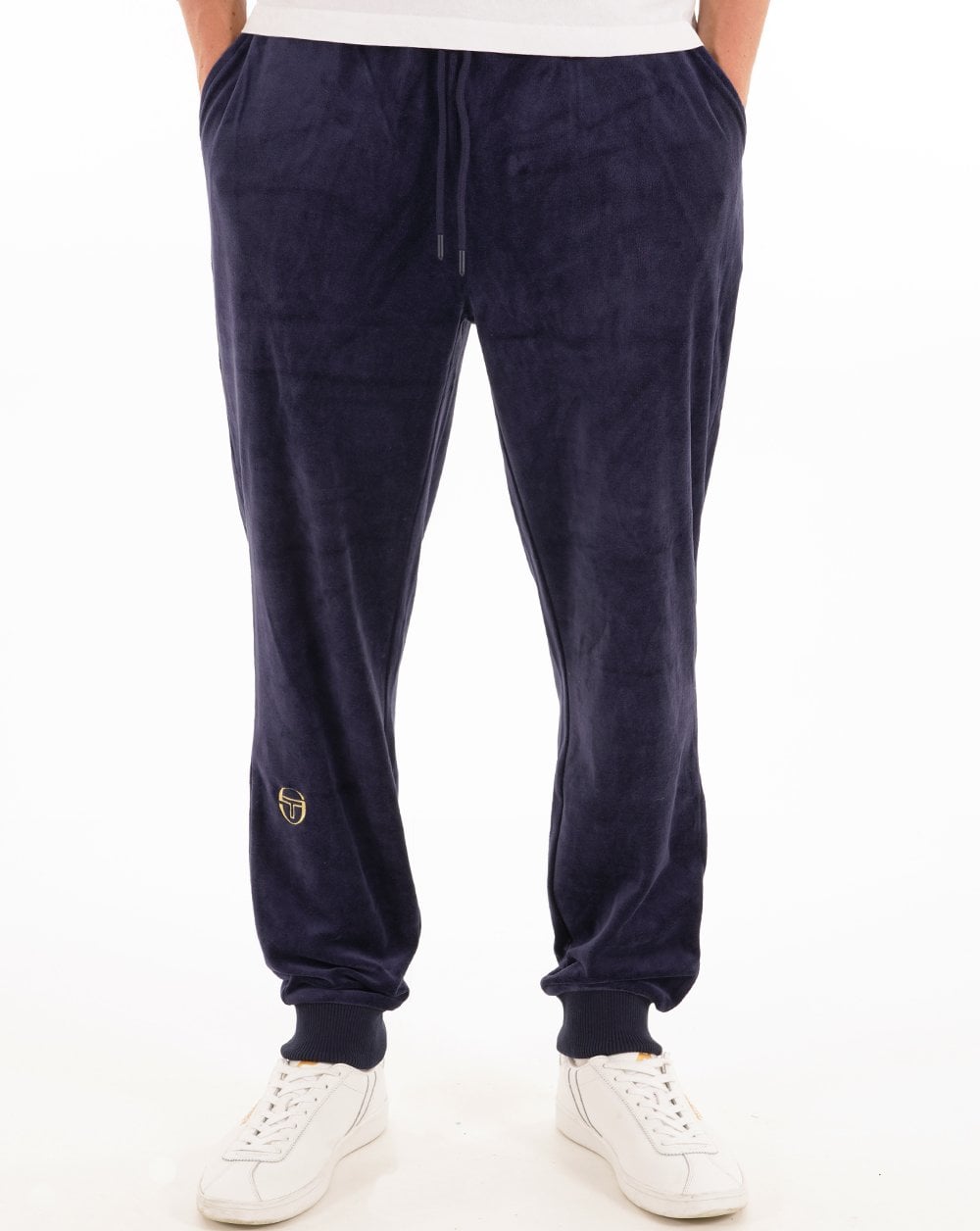 Sergio Tacchini Classic Velour Track Pants Navy Blue
