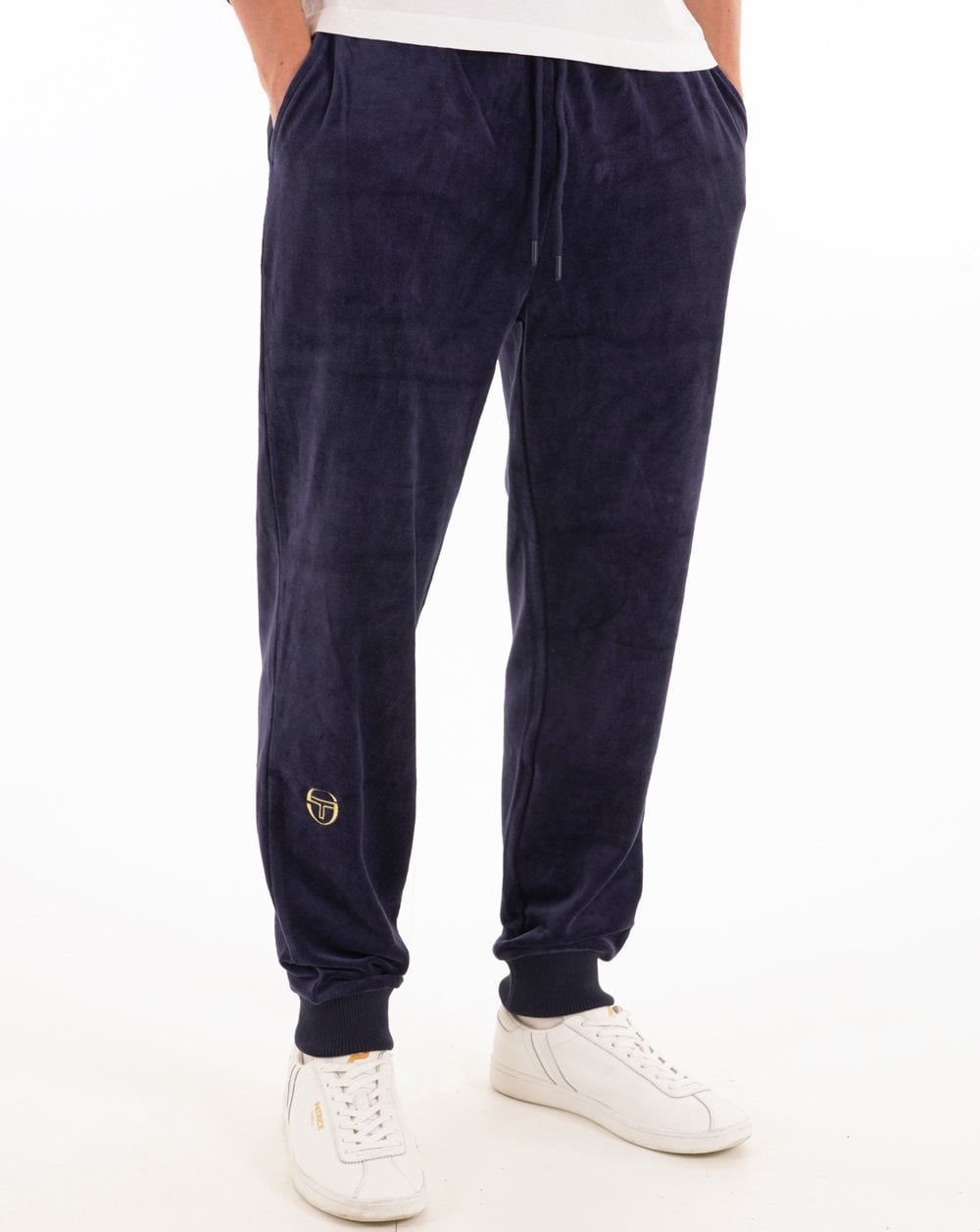 Sergio Tacchini Classic Velour Track Pants Navy Blue