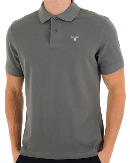 Barbour Tartan Pique Polo Bluestone