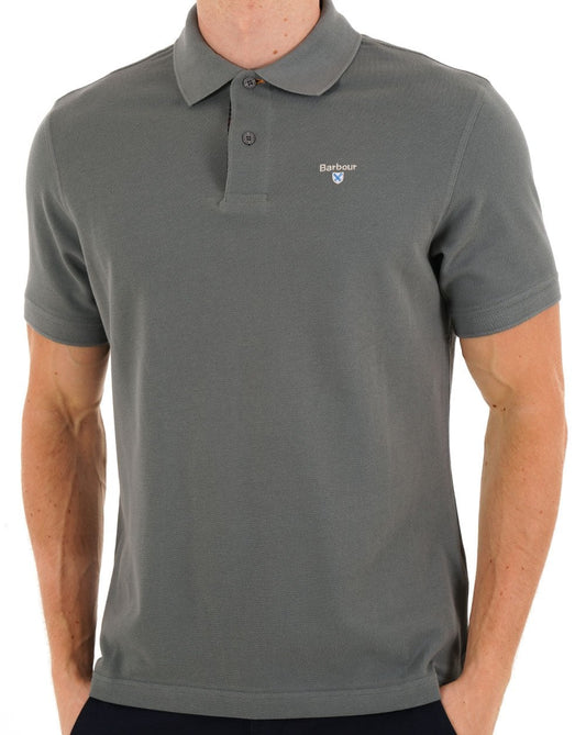 Barbour Tartan Pique Polo Bluestone