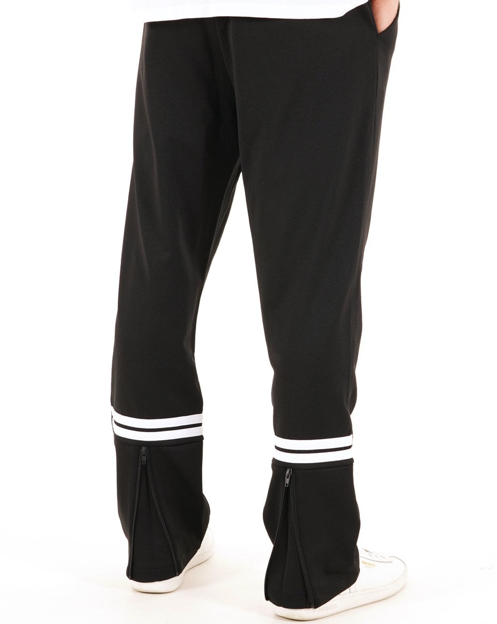 Sergio Tacchini Zip Bottom Track Pants Black/White