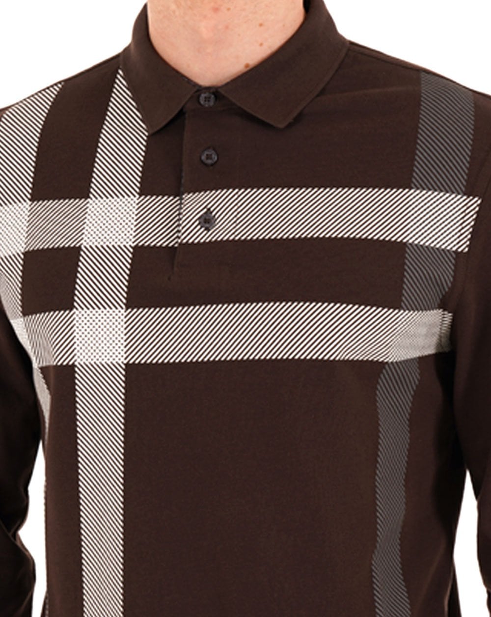 Barbour Blaine Long Sleeve Polo Dark Oak