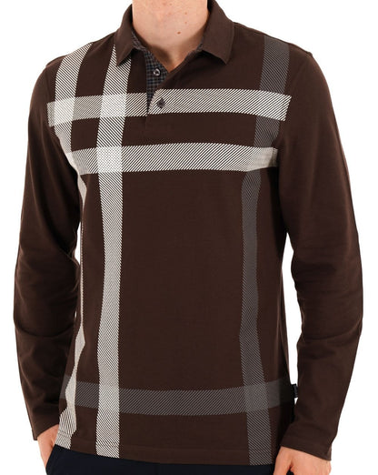 Barbour Blaine Long Sleeve Polo Dark Oak