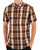 Ben Sherman Block Check SS Shirt Dark Brown