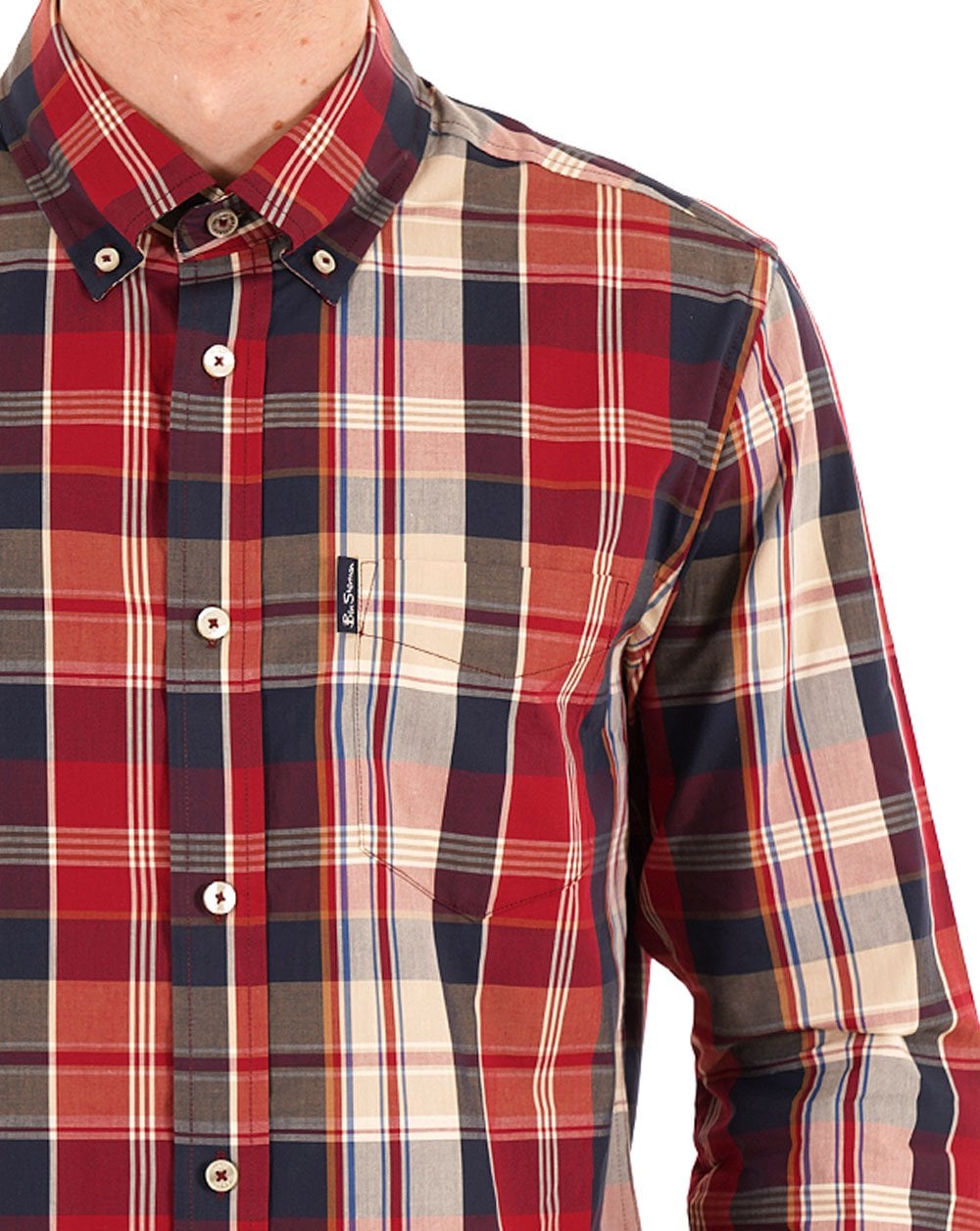 Ben Sherman Heritage Check Shirt Red