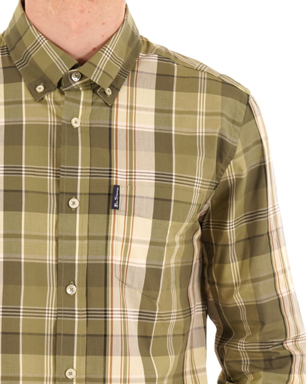 Ben Sherman Heritage Check Shirt Litchen Green