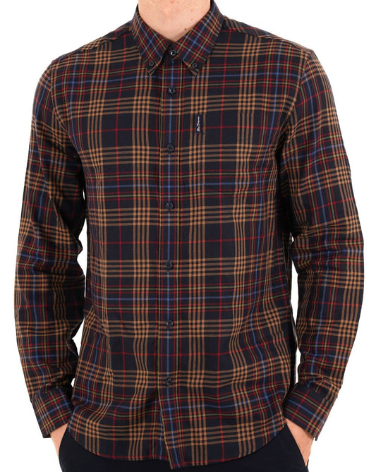 Ben Sherman Multi Check Shirt Dark Navy