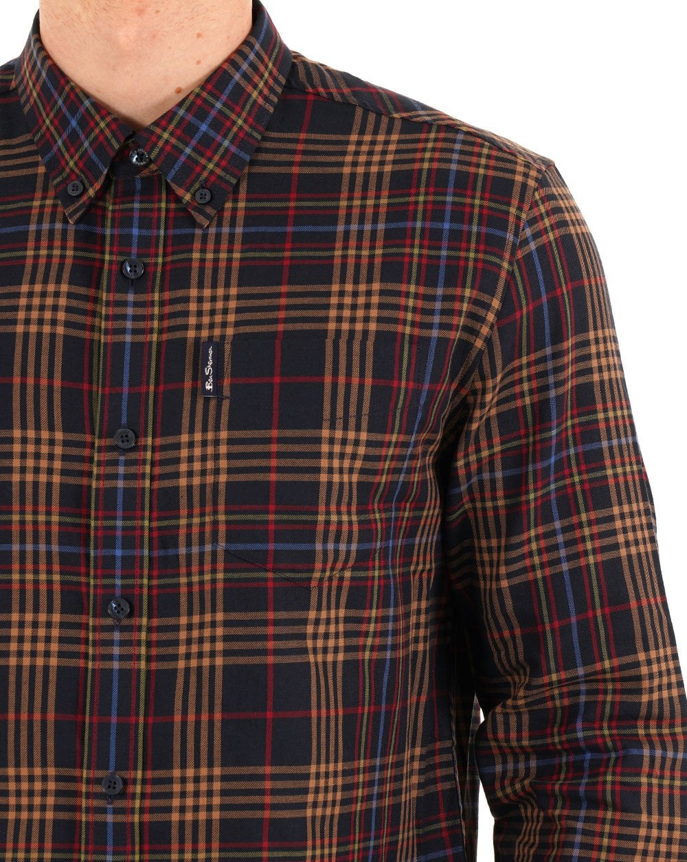 Ben Sherman Multi Check Shirt Dark Navy