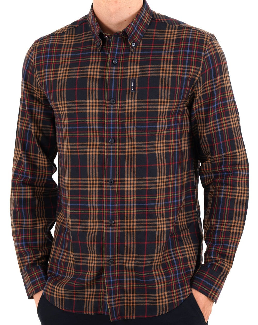 Ben Sherman Multi Check Shirt Dark Navy
