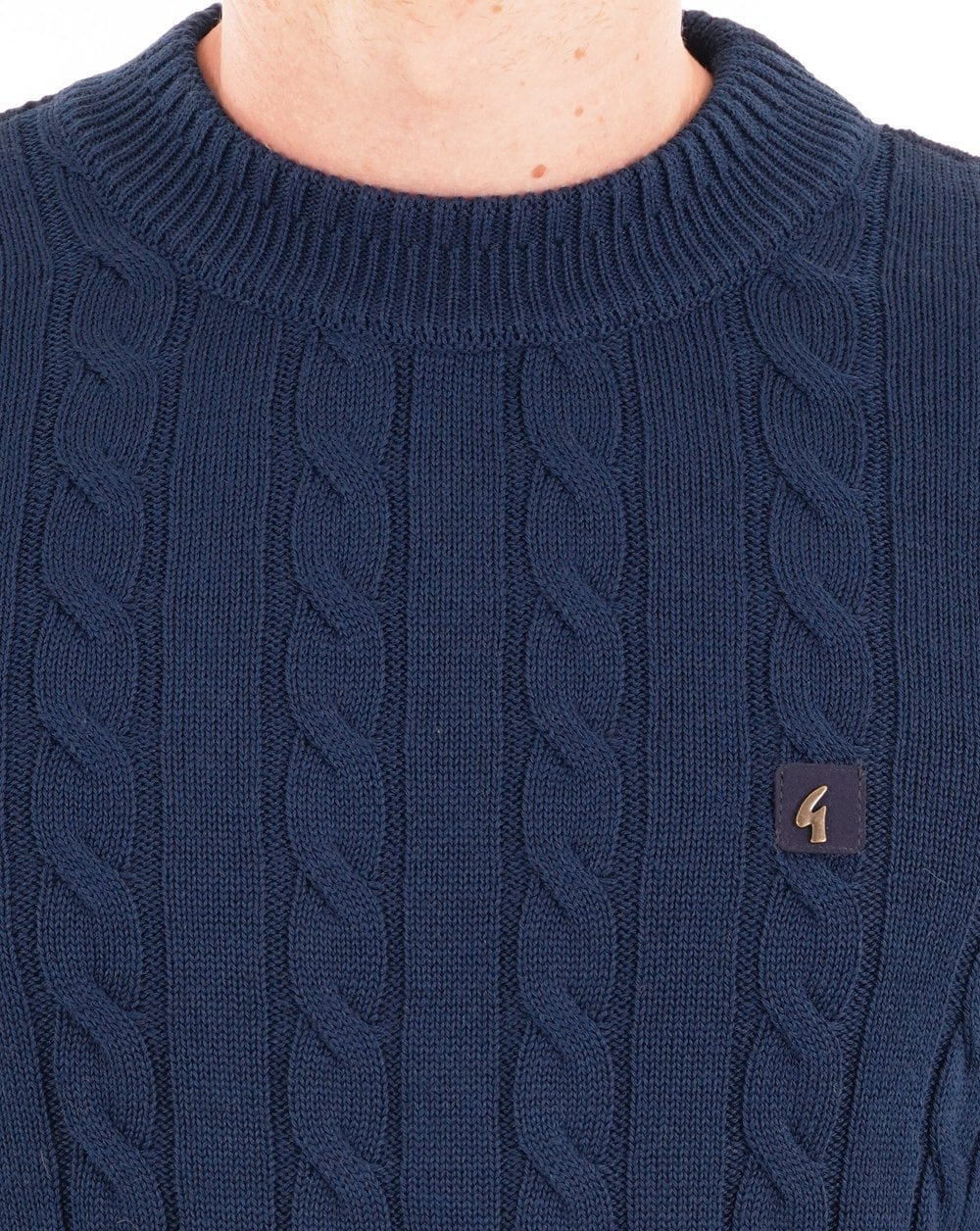 Gabicci Vintage Temor Cable Knit Navy