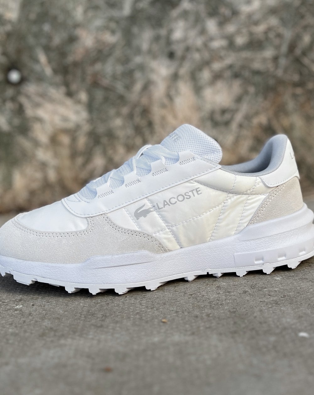 Lacoste Elite Active Evo Trainers White Light Grey