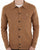 Gabicci Vintage Azima Full Button Polo Nutmeg
