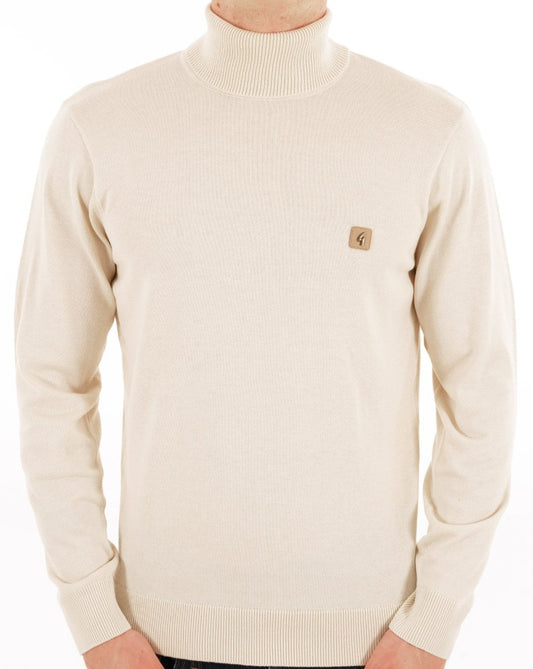 Gabicci Vintage Ricardo Roll Neck Knit Cream