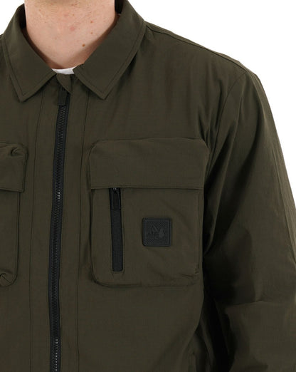 Peaceful Hooligan Hawthorn Overshirt Dark Khaki