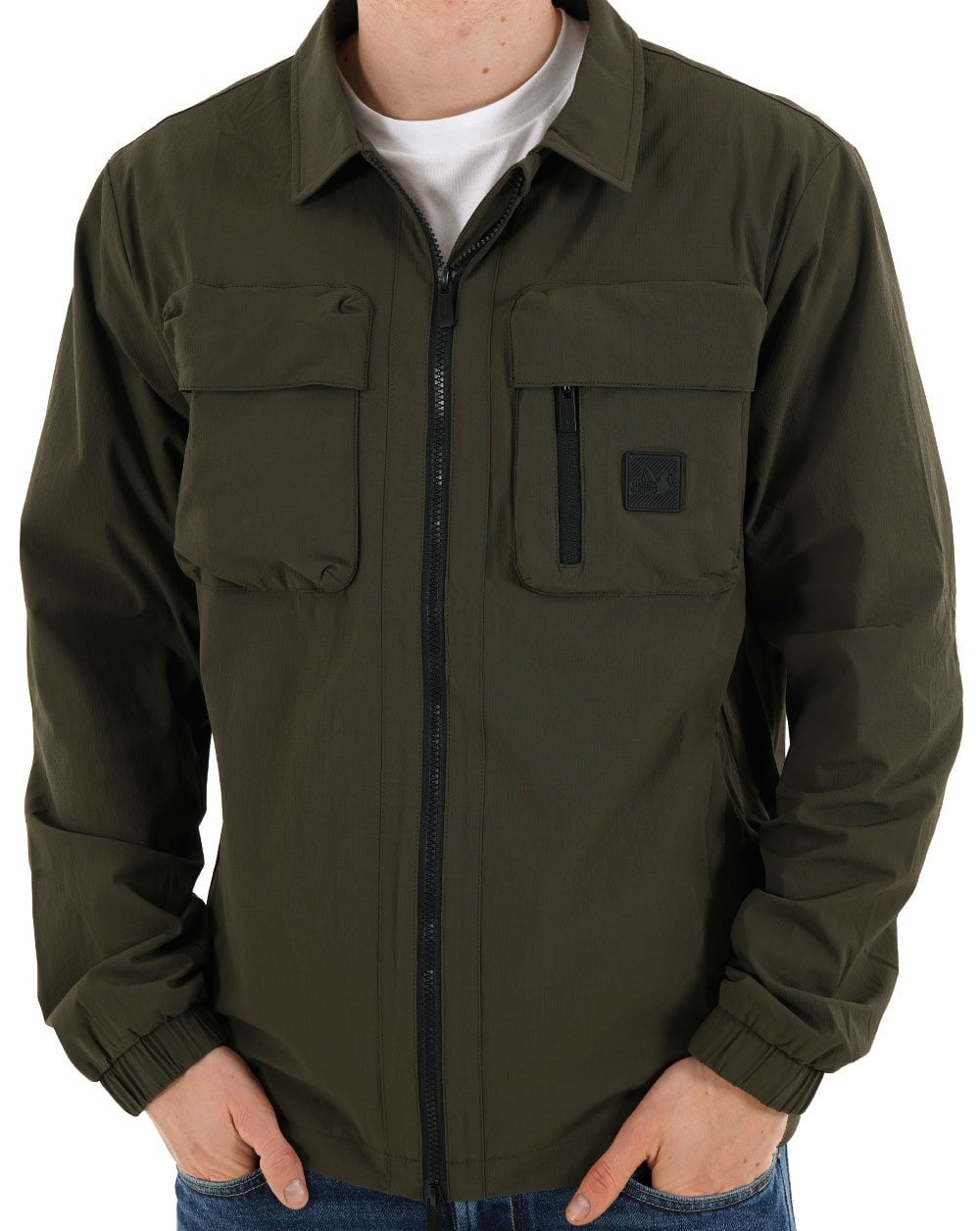 Peaceful Hooligan Hawthorn Overshirt Dark Khaki