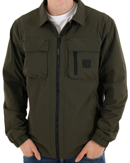 Peaceful Hooligan Hawthorn Overshirt Dark Khaki