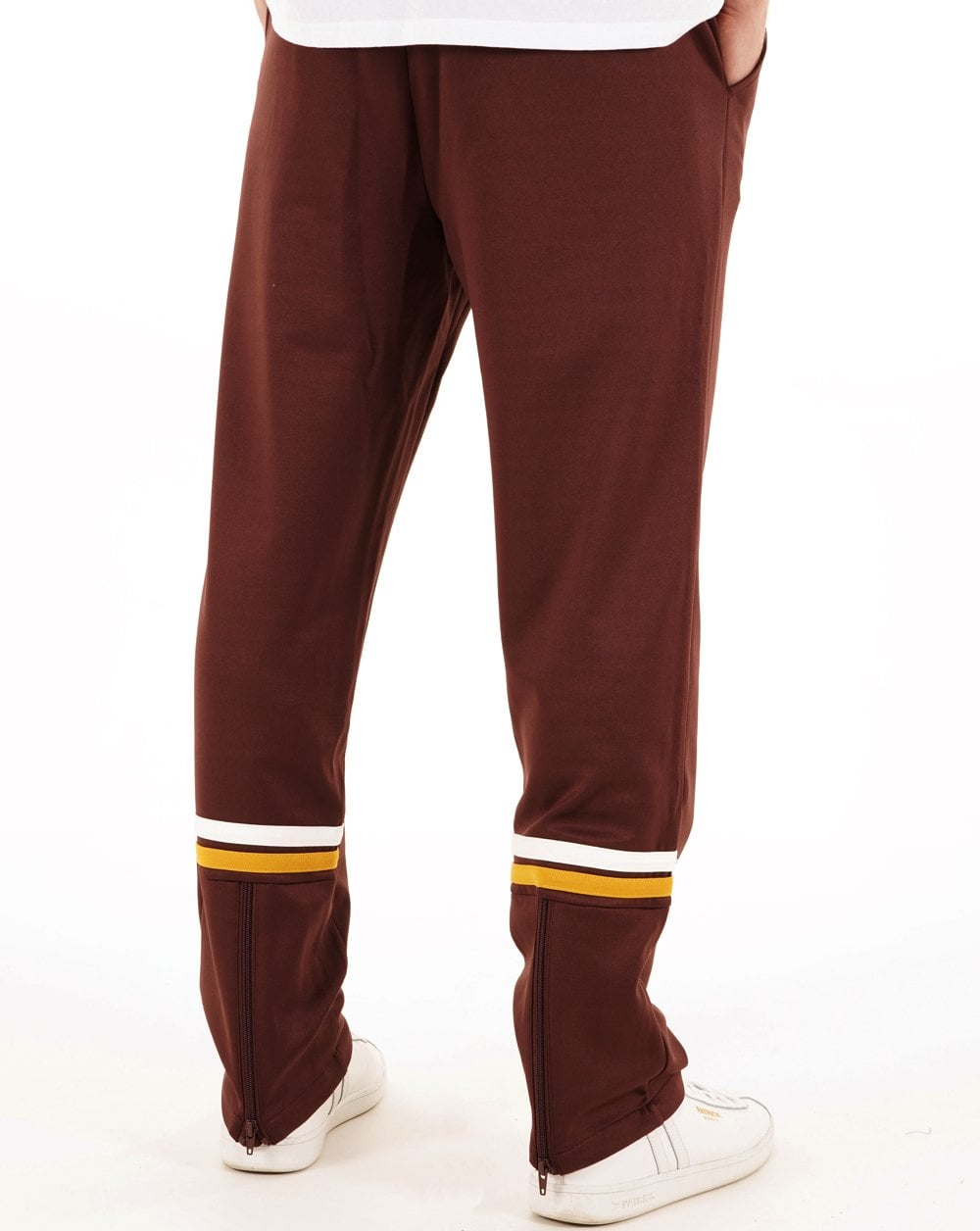 Sergio Tacchini Zip Bottom Track Pants Dark Brown