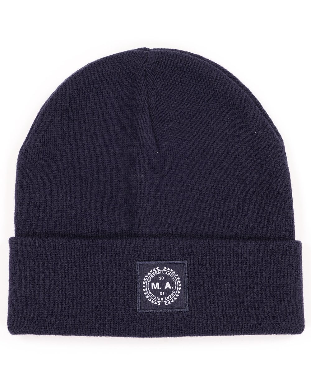 Marshall Artist Woven Badge Knit Beanie Navy