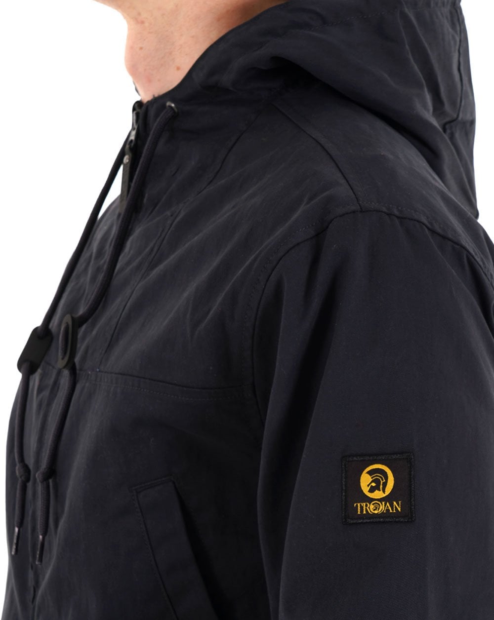 Trojan Twill Badged Parka Navy