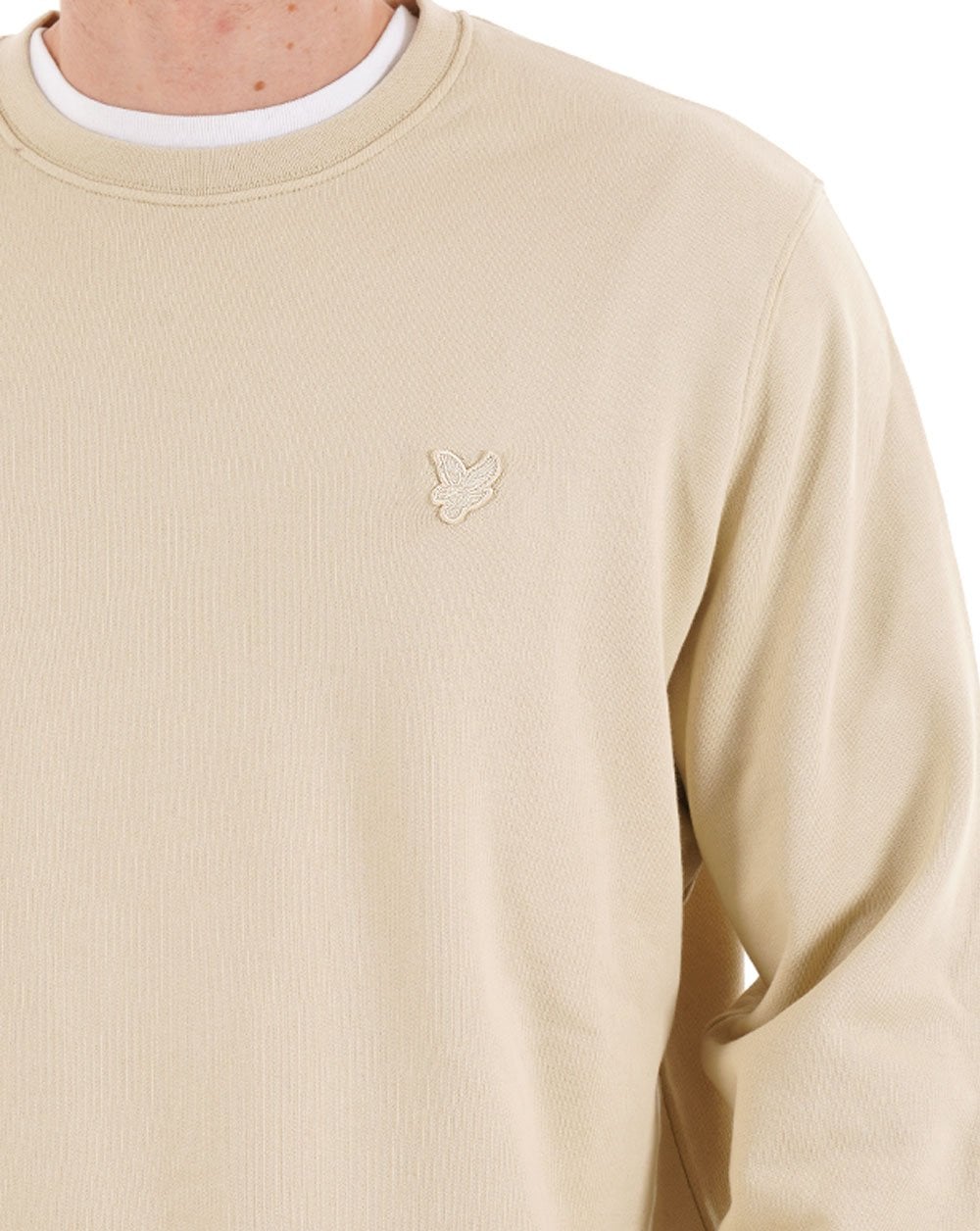 Lyle & Scott Superfine Cotton Crew Sweatshirt Pale Brass