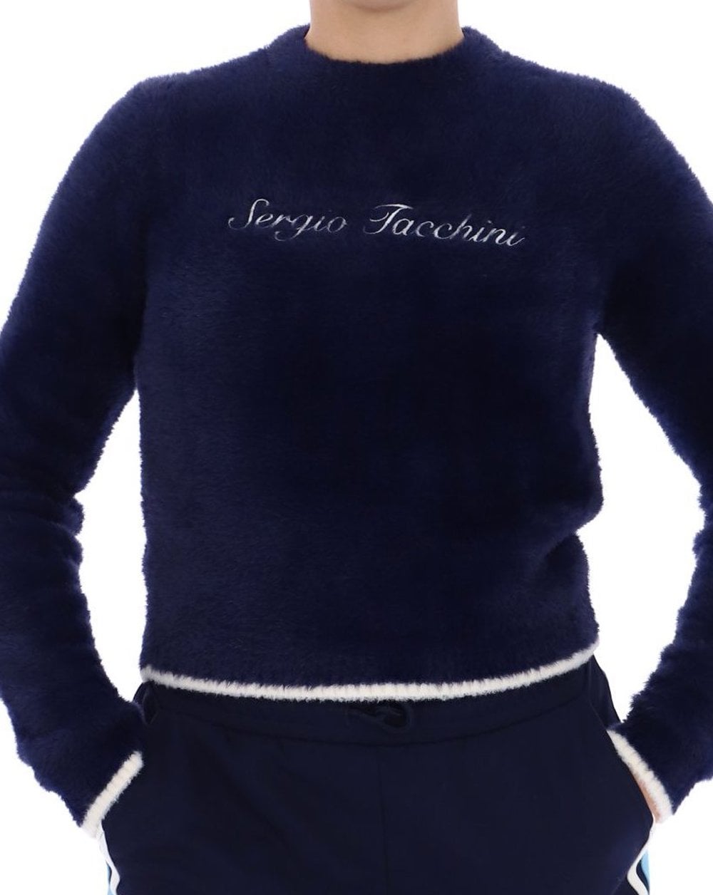 Sergio Tacchini Helena Brushed Crew Jumper Navy Blue
