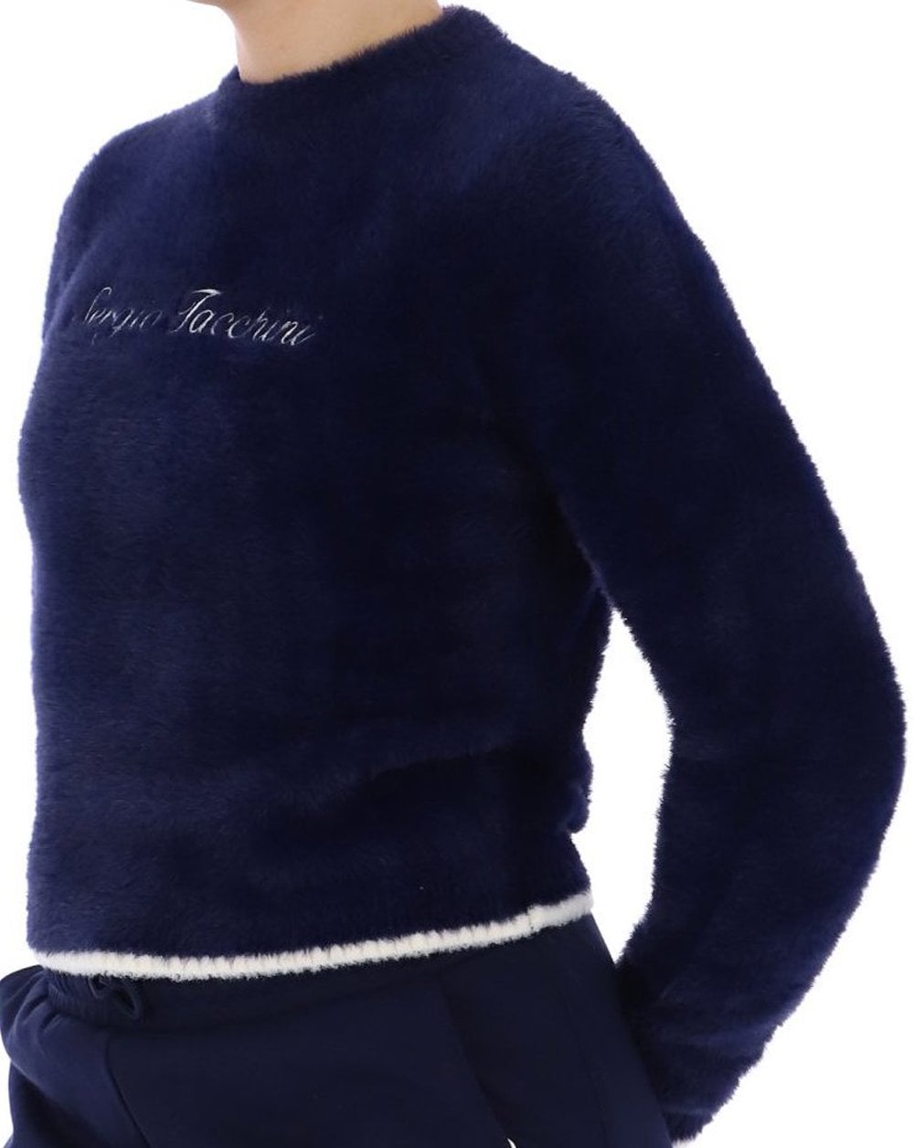 Sergio Tacchini Helena Brushed Crew Jumper Navy Blue