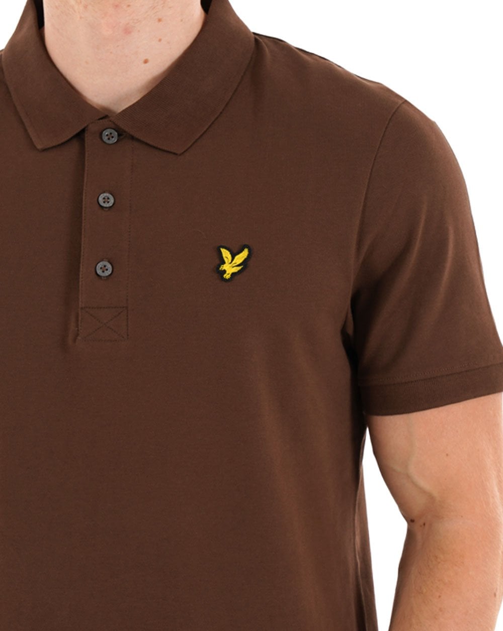 Lyle & Scott Plain Polo Shirt Bottle Brown