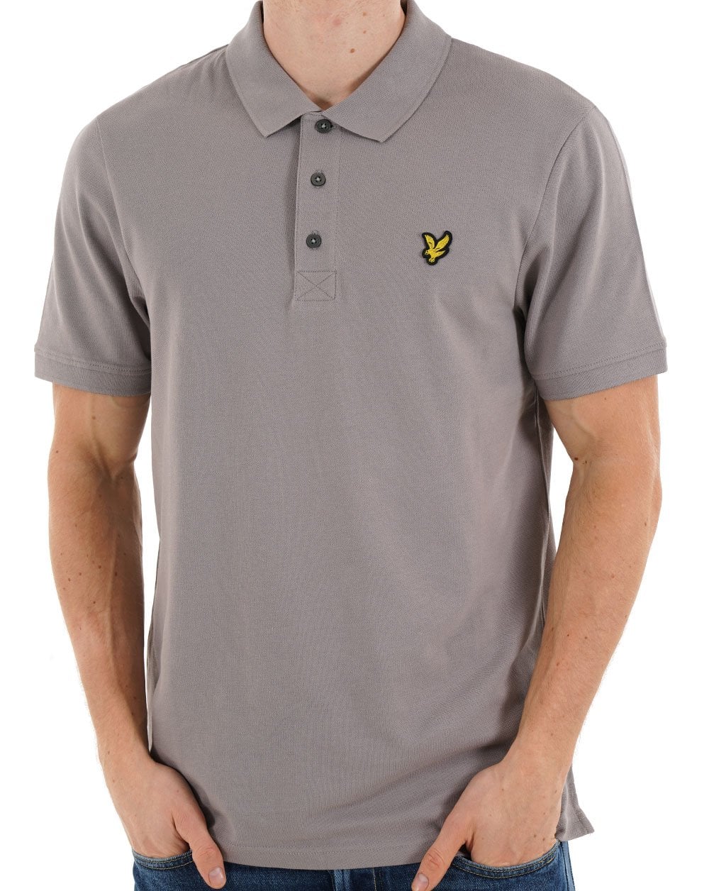 Lyle & Scott Plain Polo Shirt Gull Grey