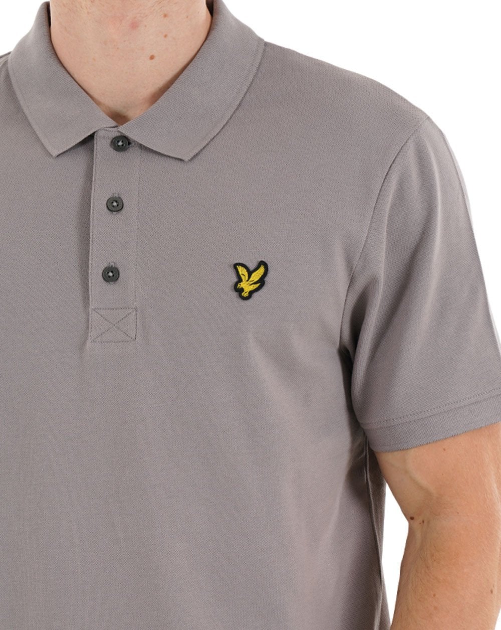 Lyle & Scott Plain Polo Shirt Gull Grey