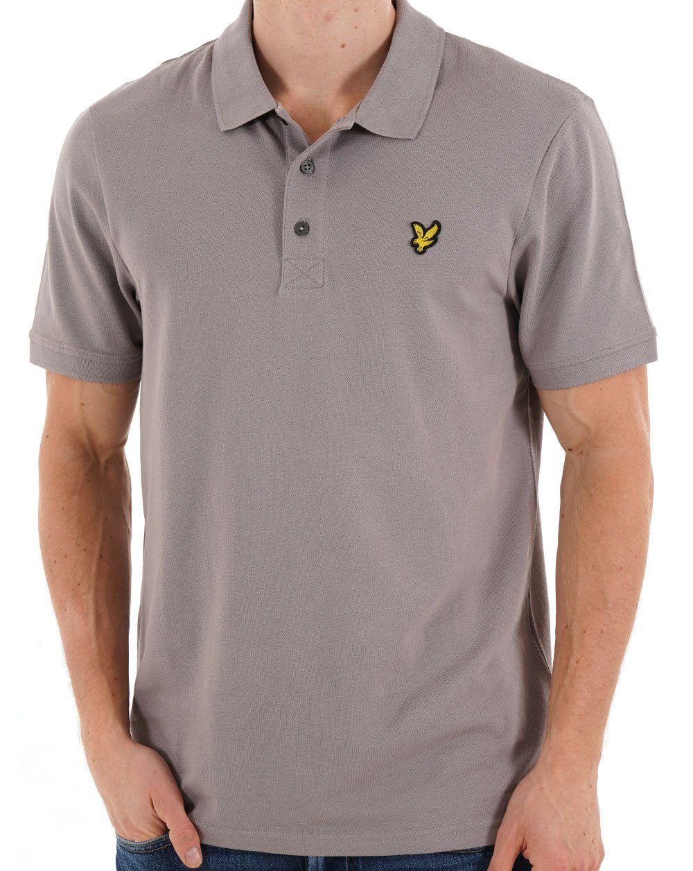 Lyle & Scott Plain Polo Shirt Gull Grey