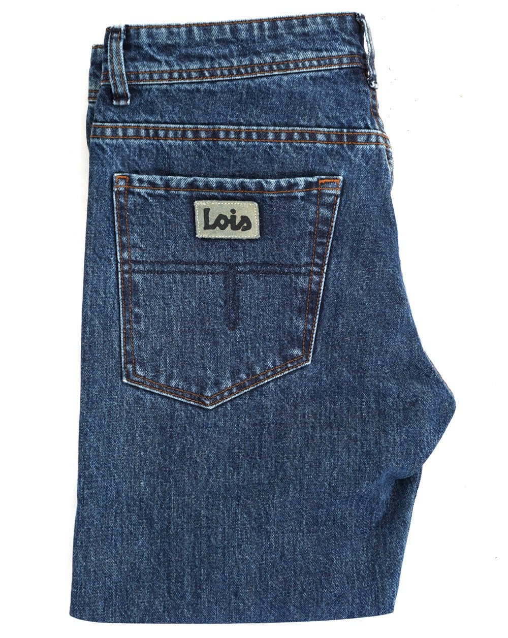 Lois Marvin Classic Straight Leg Jeans Stone Mid Wash