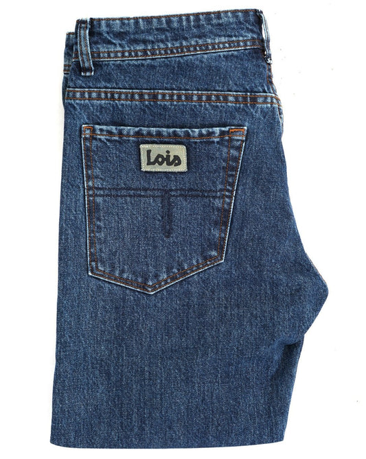 Lois Marvin Classic Straight Leg Jeans Stone Mid Wash