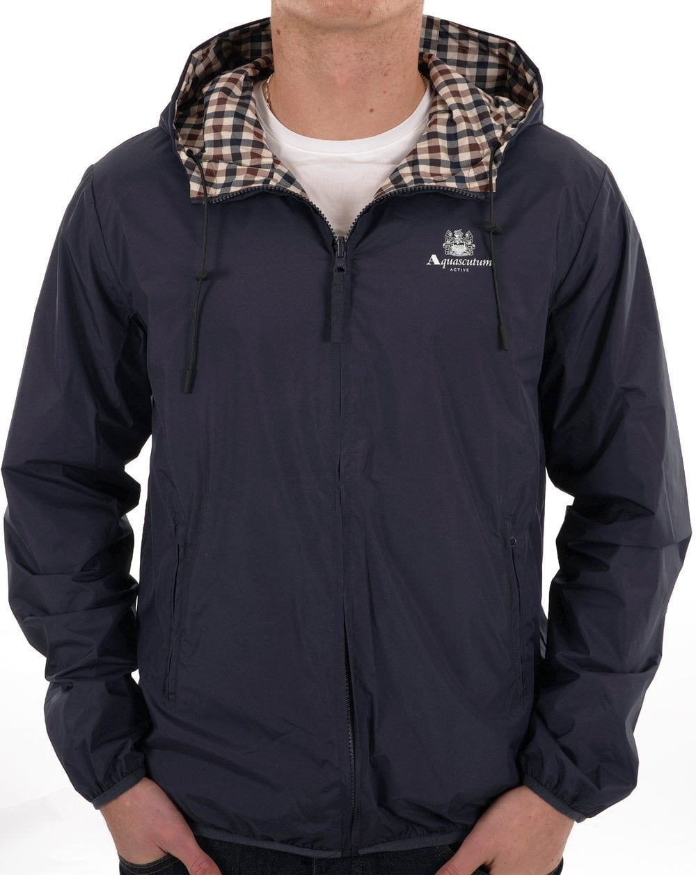 Aquascutum Hooded Sailor Reversible Jacket Navy