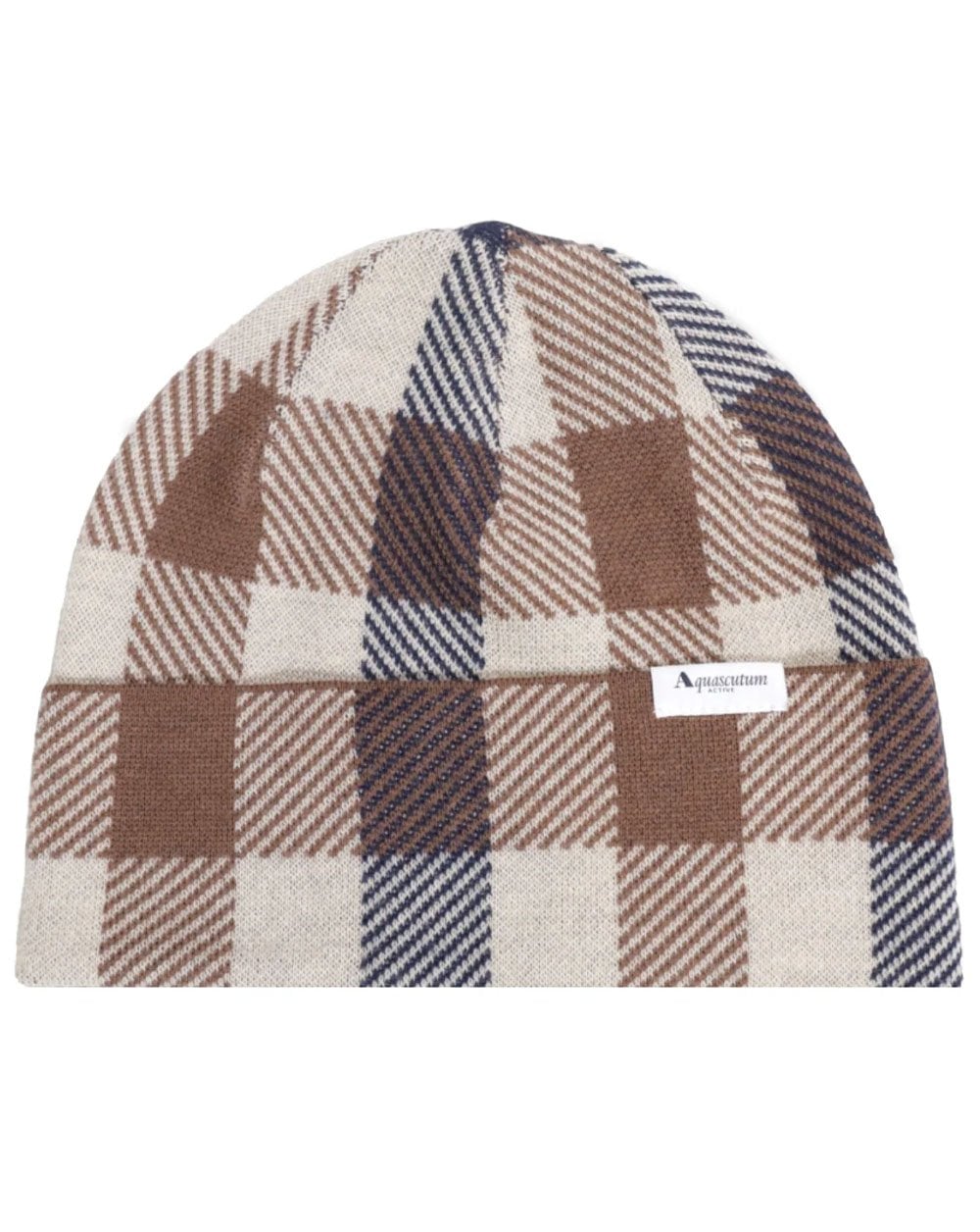 Aquascutum Iconic Beanie Macro Check
