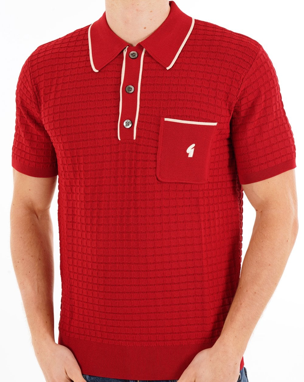 Gabicci Vintage Roy Archive Polo Cherry