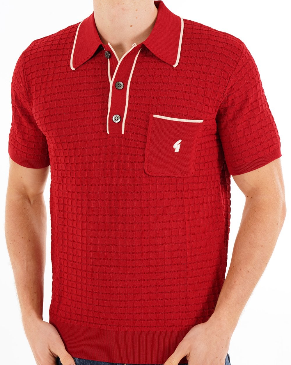 Gabicci Vintage Roy Archive Polo Cherry