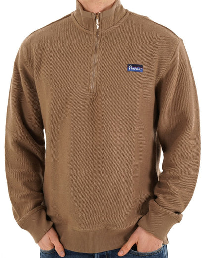 Penfield Berkeley Textured Half Zip Top Lead Grey