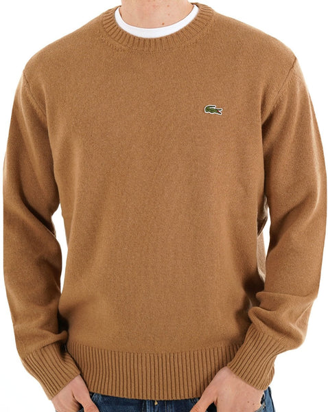 Lacoste Knitted Wool Jumper Biscuit