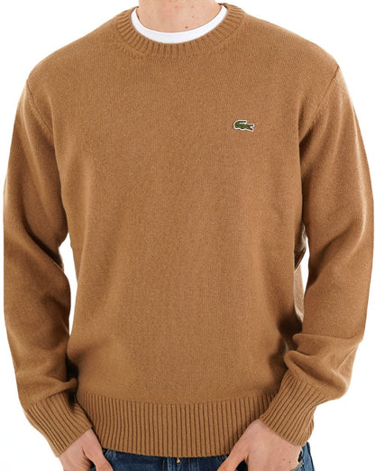 Lacoste Knitted Wool Jumper Biscuit